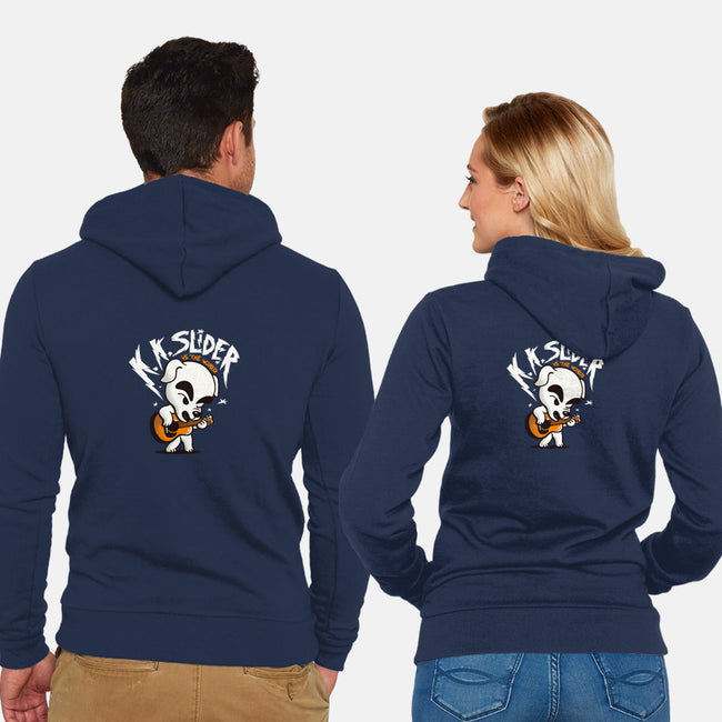 K.K. Slider vs the World-unisex zip-up sweatshirt-eduely