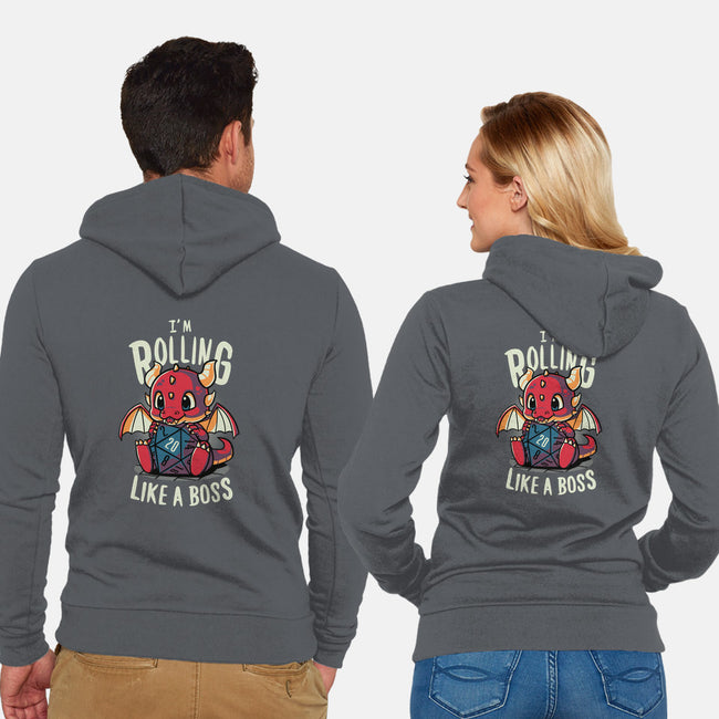 Rolling Like A Boss-unisex zip-up sweatshirt-Typhoonic