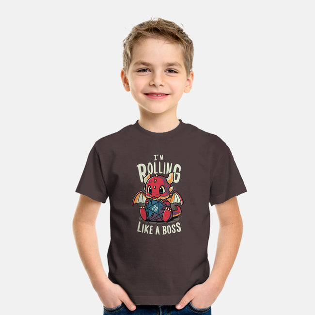 Rolling Like A Boss-youth basic tee-Typhoonic