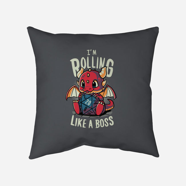 Rolling Like A Boss-none removable cover w insert throw pillow-Typhoonic