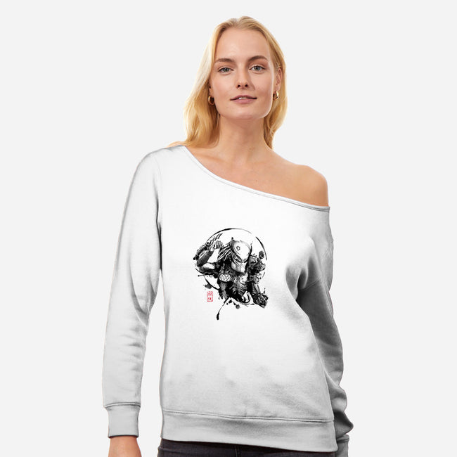 Hunting Grounds-womens off shoulder sweatshirt-ddjvigo