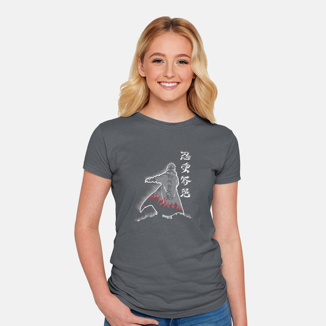 Fourth Hokage Enters-womens fitted tee-constantine2454