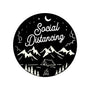 Social Distancing-none polyester shower curtain-beerisok