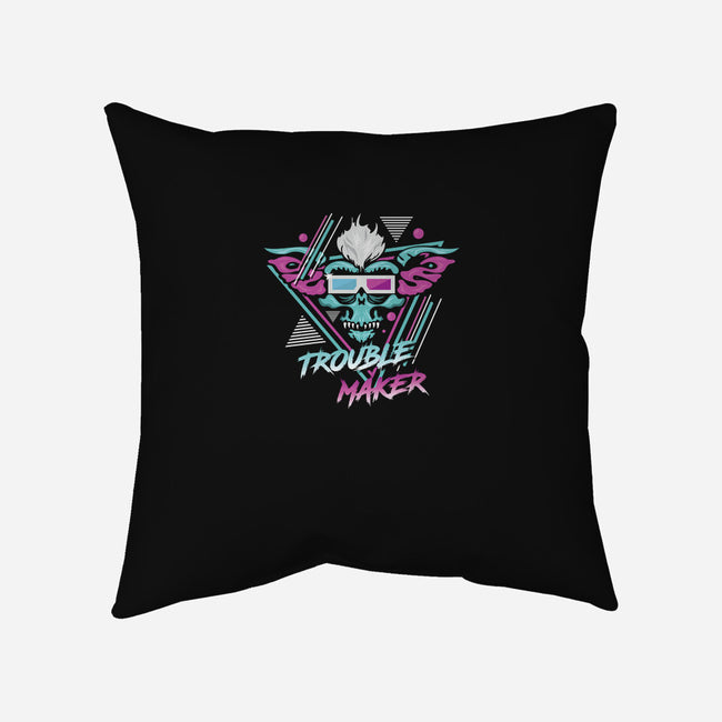 Trouble Maker-none removable cover w insert throw pillow-jrberger