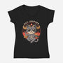Hail Lucipurr-womens v-neck tee-eduely