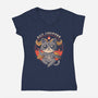 Hail Lucipurr-womens v-neck tee-eduely