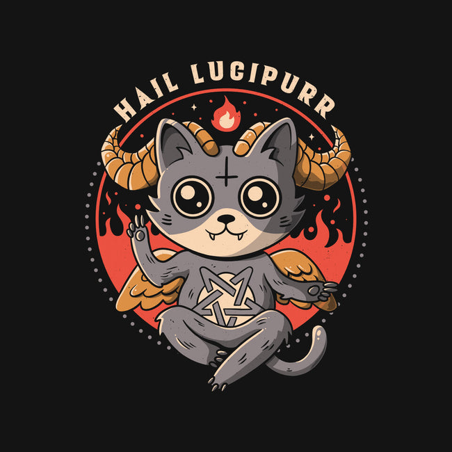 Hail Lucipurr-none non-removable cover w insert throw pillow-eduely