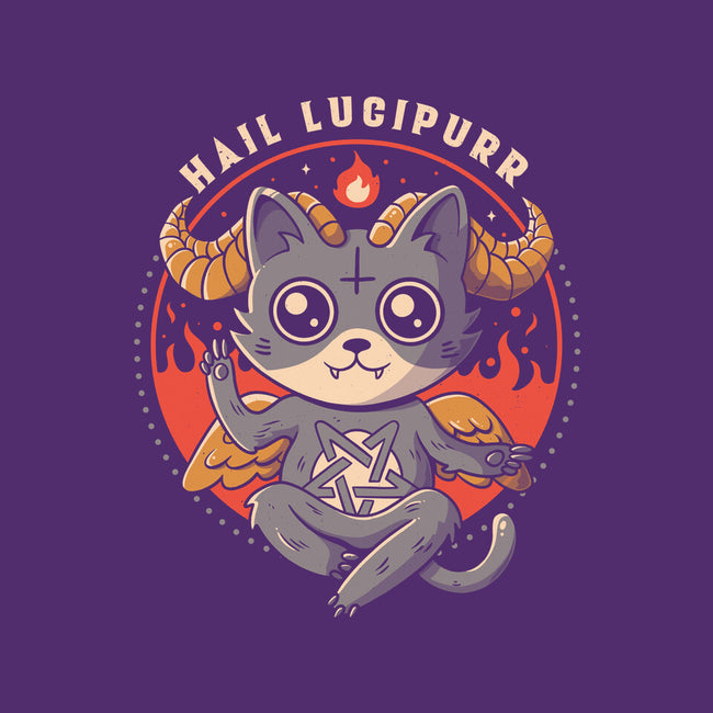 Hail Lucipurr-none removable cover w insert throw pillow-eduely
