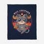 Hail Lucipurr-none fleece blanket-eduely