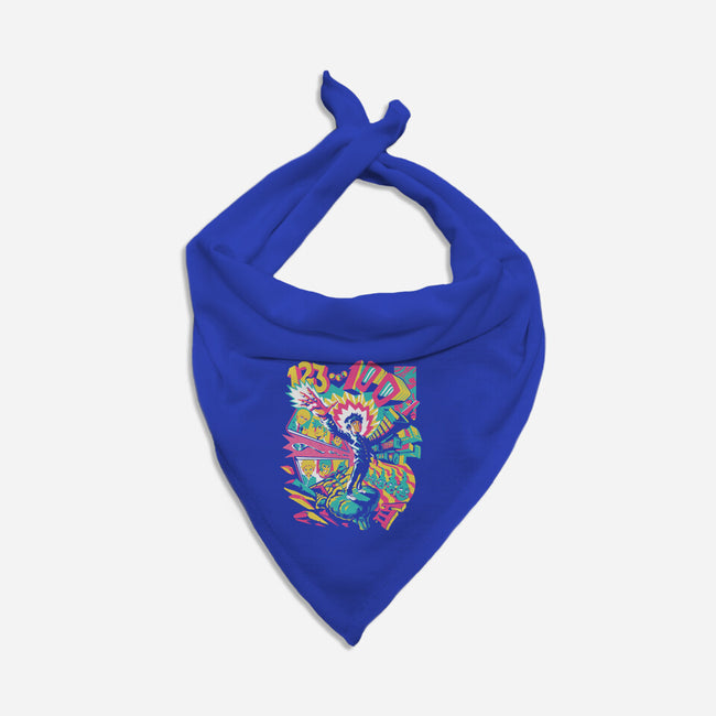 Psychedelic 100-cat bandana pet collar-ilustrata