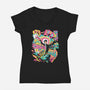 Psychedelic 100-womens v-neck tee-ilustrata