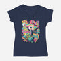 Psychedelic 100-womens v-neck tee-ilustrata