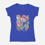 Psychedelic 100-womens v-neck tee-ilustrata