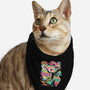 Psychedelic 100-cat bandana pet collar-ilustrata