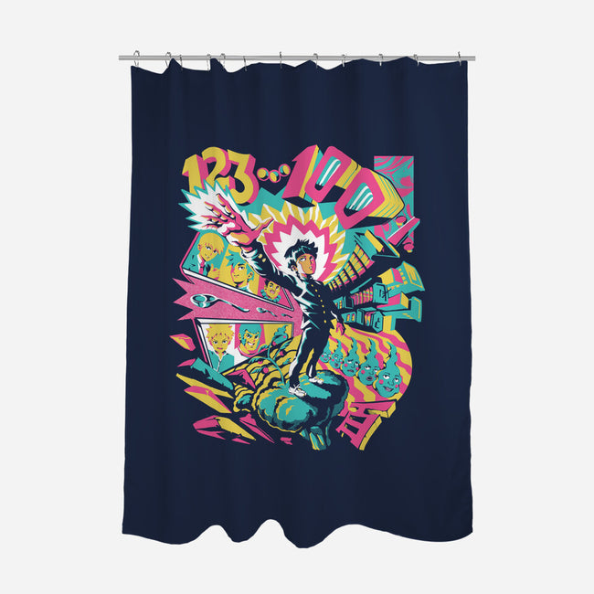 Psychedelic 100-none polyester shower curtain-ilustrata