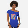 Psychedelic 100-womens off shoulder tee-ilustrata