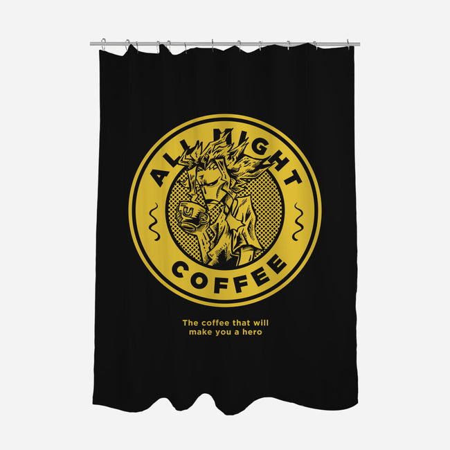 All Might Coffee 2-none polyester shower curtain-yumie