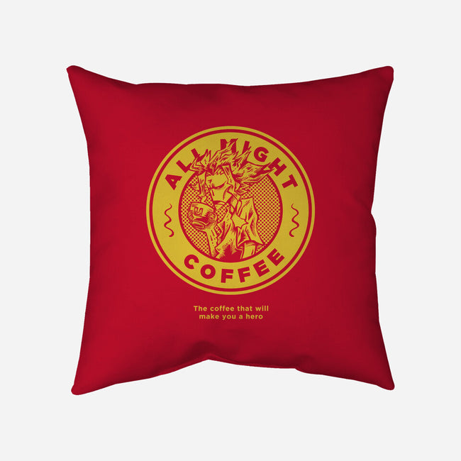 All Might Coffee 2-none non-removable cover w insert throw pillow-yumie