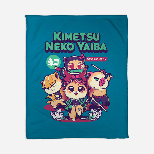 Kimetsu Neko Yaiba-none fleece blanket-wehkid