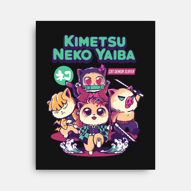 Kimetsu Neko Yaiba-none stretched canvas-wehkid