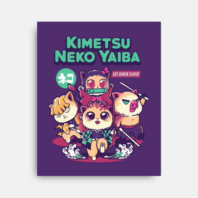 Kimetsu Neko Yaiba-none stretched canvas-wehkid