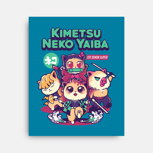 Kimetsu Neko Yaiba-none stretched canvas-wehkid