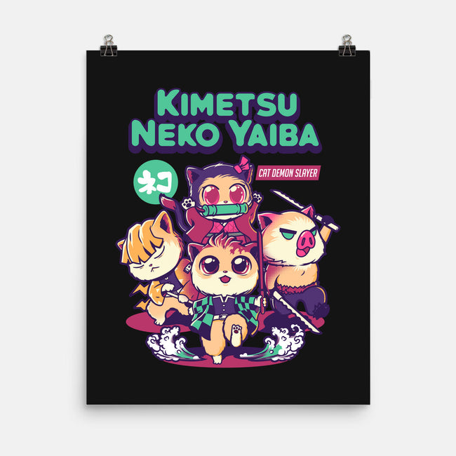 Kimetsu Neko Yaiba-none matte poster-wehkid