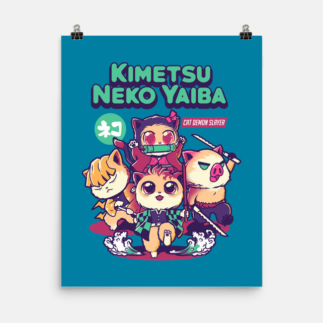 Kimetsu Neko Yaiba-none matte poster-wehkid