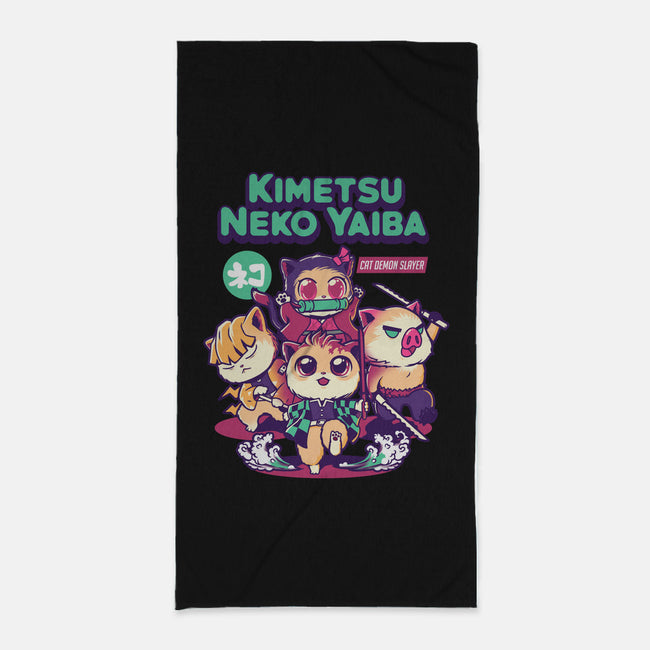 Kimetsu Neko Yaiba-none beach towel-wehkid