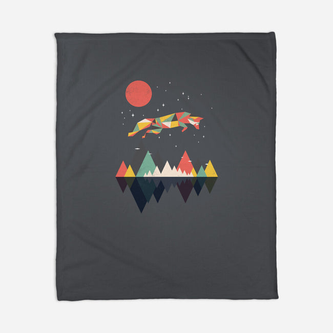 Wild as a Fox-none fleece blanket-rocketman_art