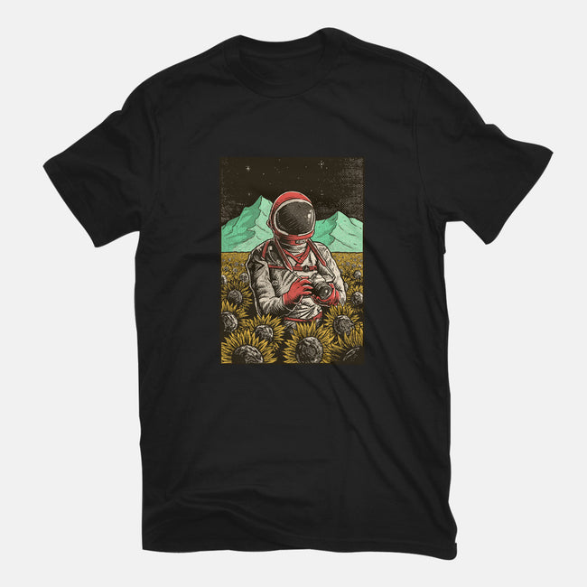 Space Flowers-womens basic tee-artofvelazquez