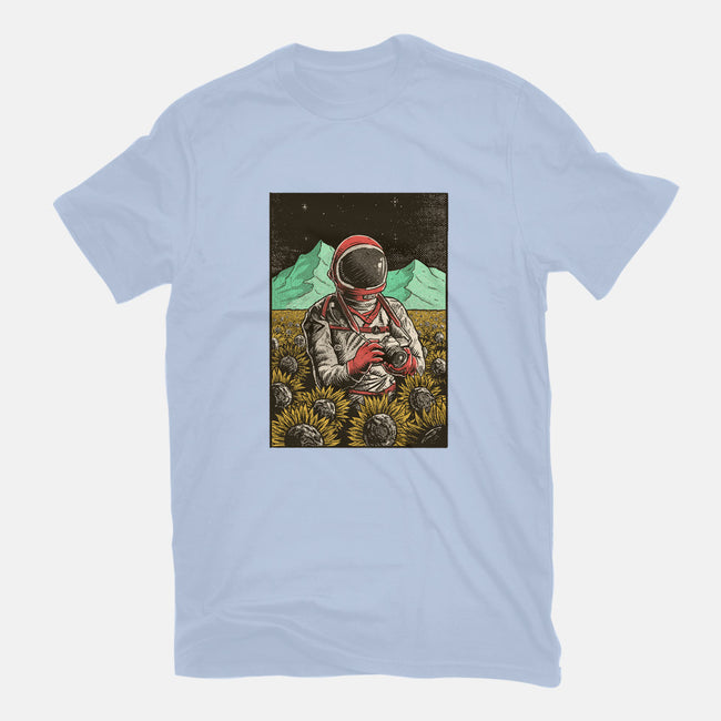 Space Flowers-womens basic tee-artofvelazquez