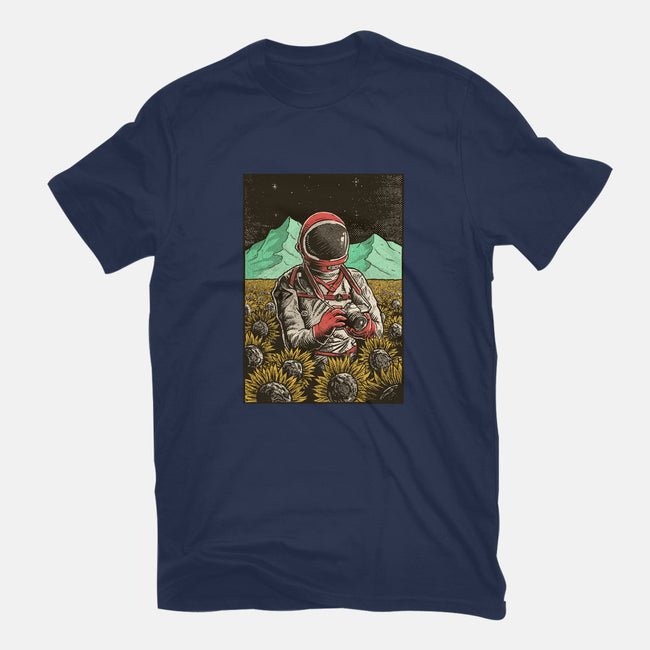 Space Flowers-womens basic tee-artofvelazquez