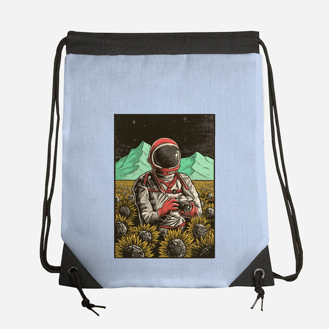 Space Flowers-none drawstring bag-artofvelazquez