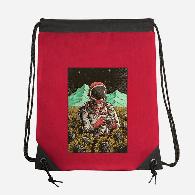 Space Flowers-none drawstring bag-artofvelazquez