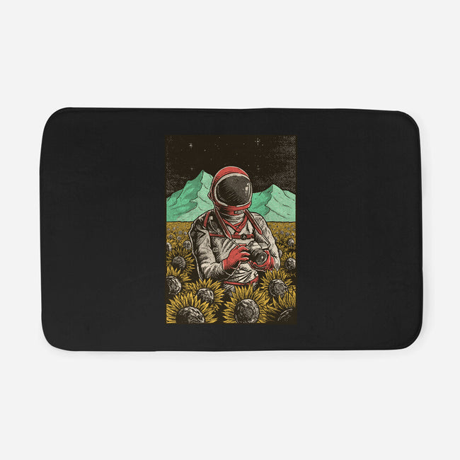 Space Flowers-none memory foam bath mat-artofvelazquez