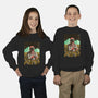 Space Flowers-youth crew neck sweatshirt-artofvelazquez