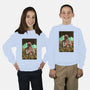 Space Flowers-youth crew neck sweatshirt-artofvelazquez