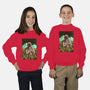 Space Flowers-youth crew neck sweatshirt-artofvelazquez