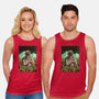 Space Flowers-unisex basic tank-artofvelazquez