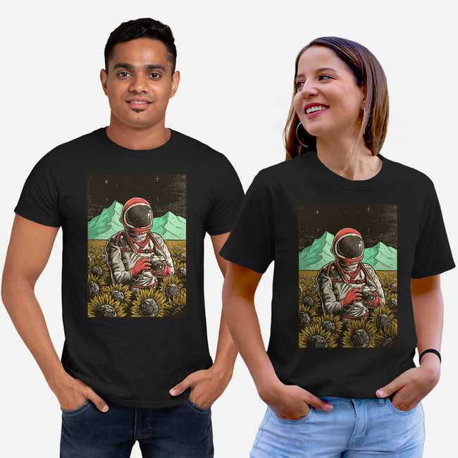 Space Flowers-unisex basic tee-artofvelazquez