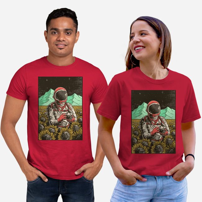 Space Flowers-unisex basic tee-artofvelazquez