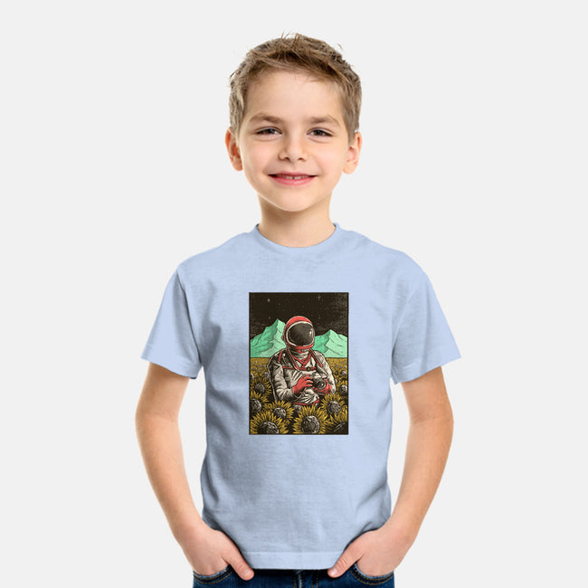 Space Flowers-youth basic tee-artofvelazquez