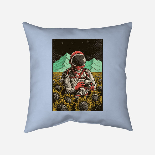 Space Flowers-none removable cover w insert throw pillow-artofvelazquez
