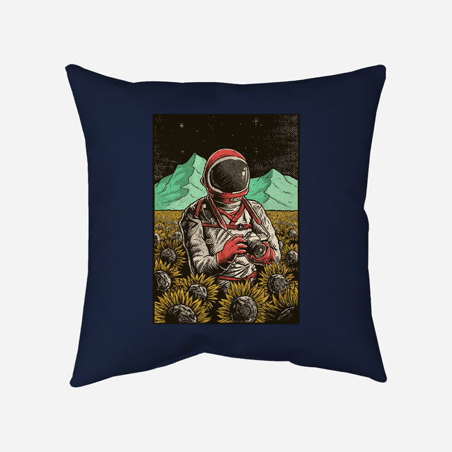 Space Flowers-none removable cover w insert throw pillow-artofvelazquez