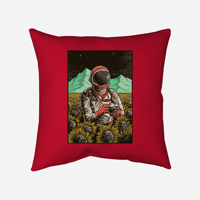 Space Flowers-none removable cover w insert throw pillow-artofvelazquez