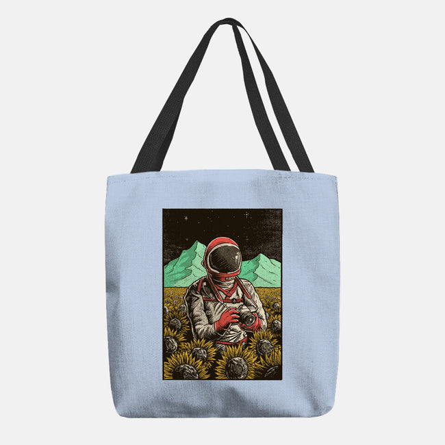 Space Flowers-none basic tote-artofvelazquez
