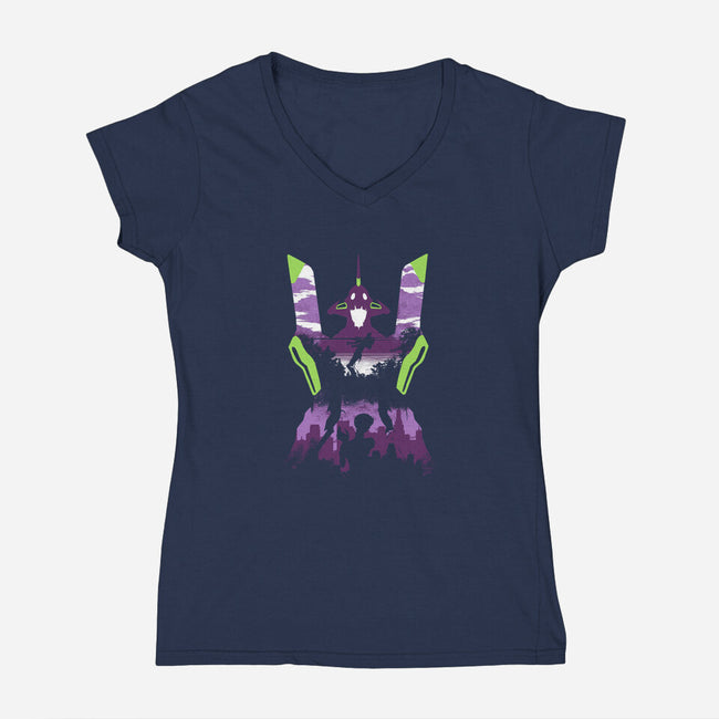 E V A-womens v-neck tee-gazo1a