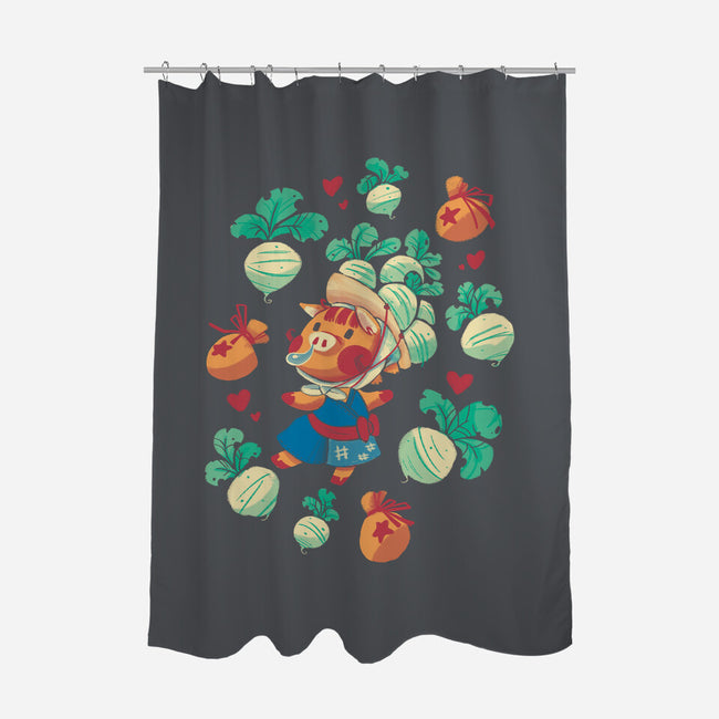Turnip Merchant-none polyester shower curtain-theteenosaur