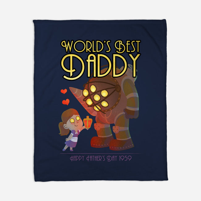 World's Best Big Daddy-none fleece blanket-queenmob